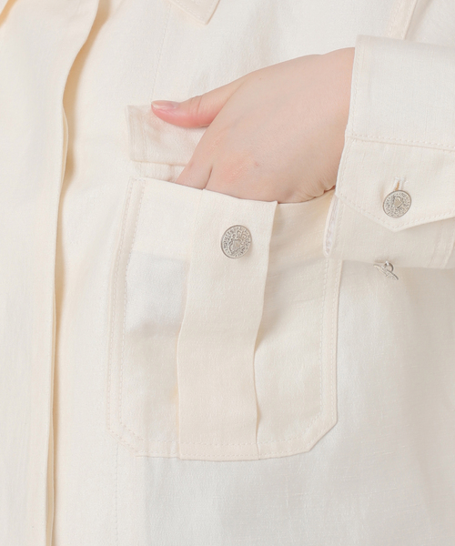 VERMEIL par iena（ヴェルメイユパーイエナ）の「Vis/Liミリタリージャケット（ミリタリージャケット・レディース・カーキ/アイボリー・38/36）」の3枚目の写真