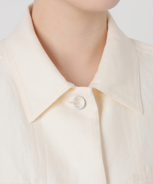 VERMEIL par iena（ヴェルメイユパーイエナ）の「Vis/Liミリタリージャケット（ミリタリージャケット・レディース・カーキ/アイボリー・38/36）」の4枚目の写真