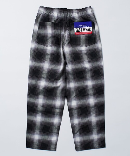 FREAK'S STORE（フリークスストア）の「T/R CHECK EASY PANT/テトロン チェック イージーパンツ/リラックスフィット（その他パンツ・メンズ・オリーブ/ブラック/ブルー・MEDIUM/SMALL/LARGE）」の10枚目の写真