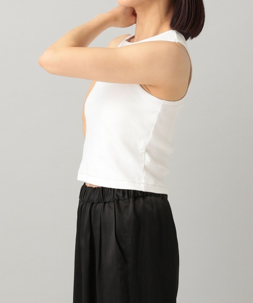 Healthknit（ヘルスニット）の「【e/rm・セレクト】Healthknit(ヘルスニット)クロップドタンクトップ（タンクトップ・レディース・ブラック/オフホワイト・FREE）」の5枚目の写真