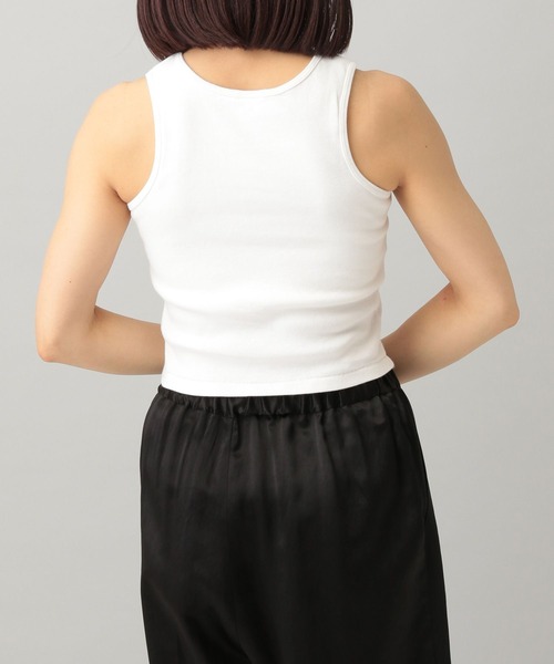 Healthknit（ヘルスニット）の「【e/rm・セレクト】Healthknit(ヘルスニット)クロップドタンクトップ（タンクトップ・レディース・ブラック/オフホワイト・FREE）」の6枚目の写真