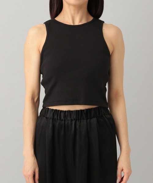 Healthknit（ヘルスニット）の「【e/rm・セレクト】Healthknit(ヘルスニット)クロップドタンクトップ（タンクトップ・レディース・ブラック/オフホワイト・FREE）」の9枚目の写真
