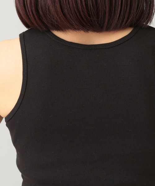 Healthknit（ヘルスニット）の「【e/rm・セレクト】Healthknit(ヘルスニット)クロップドタンクトップ（タンクトップ・レディース・ブラック/オフホワイト・FREE）」の15枚目の写真
