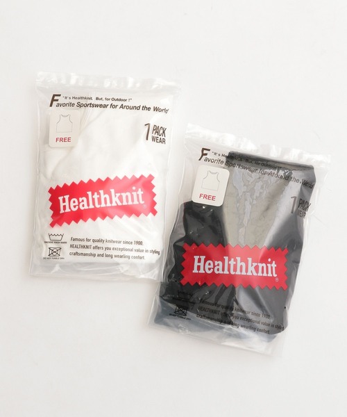 Healthknit（ヘルスニット）の「【e/rm・セレクト】Healthknit(ヘルスニット)クロップドタンクトップ（タンクトップ・レディース・ブラック/オフホワイト・FREE）」の3枚目の写真