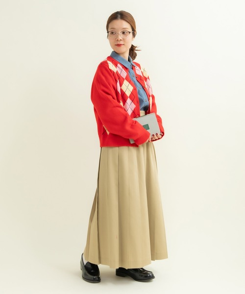 CHILD WOMAN（チャイルドウーマン）の「チノプリーツスカート（スカート・レディース・ベージュ/ネイビー・36/38）」の15枚目の写真