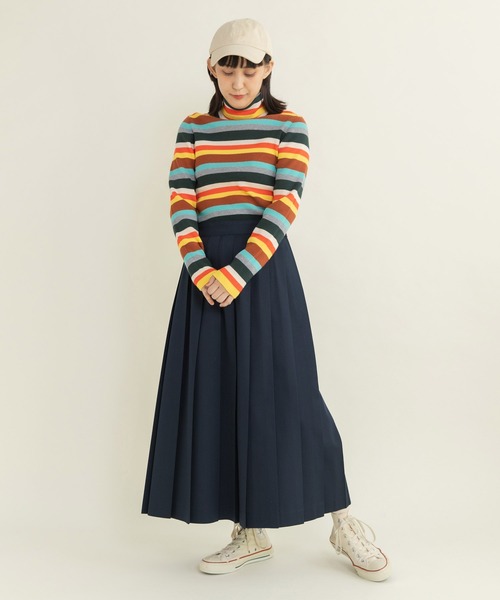 CHILD WOMAN（チャイルドウーマン）の「チノプリーツスカート（スカート・レディース・ベージュ/ネイビー・36/38）」の20枚目の写真