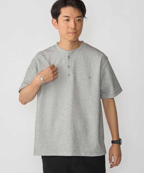 SHIPS（シップス）の「【WEB限定】SHIPS:〈手洗い可能/抗菌/防臭〉ワンポイント ロゴ バーズアイ ヘンリーネック Tシャツ（Tシャツ/カットソー・メンズ・オフホワイト/ホワイト/ネイビー/ダークブルー/ライトグレー/ロイヤルブルー・SMALL/MEDIUM/LARGE/X-LARGE）」の16枚目の写真