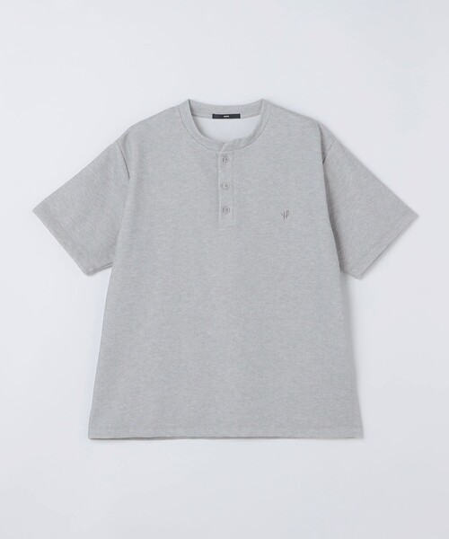 SHIPS（シップス）の「【WEB限定】SHIPS:〈手洗い可能/抗菌/防臭〉ワンポイント ロゴ バーズアイ ヘンリーネック Tシャツ（Tシャツ/カットソー・メンズ・オフホワイト/ホワイト/ネイビー/ダークブルー/ライトグレー/ロイヤルブルー・SMALL/MEDIUM/LARGE/X-LARGE）」の12枚目の写真
