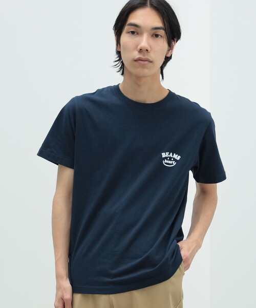BEAMS HEART（ビームスハート）の「【6/18値下げ】スマイルロゴ ワンポイント Tシャツ（ユニセックス）（Tシャツ/カットソー・メンズ・ネイビー/ホワイト・XL/M/L/S）」の20枚目の写真
