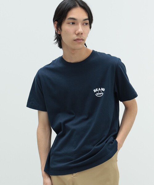 BEAMS HEART（ビームスハート）の「【6/18値下げ】スマイルロゴ ワンポイント Tシャツ（ユニセックス）（Tシャツ/カットソー・メンズ・ネイビー/ホワイト・XL/M/L/S）」の21枚目の写真