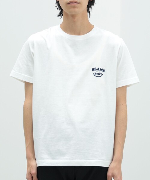 BEAMS HEART（ビームスハート）の「【6/18値下げ】スマイルロゴ ワンポイント Tシャツ（ユニセックス）（Tシャツ/カットソー・メンズ・ネイビー/ホワイト・XL/M/L/S）」の22枚目の写真