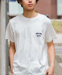 BEAMS HEART | 【ユニセックス】スマイルロゴ ワンポイント Tシャツ(Tシャツ/カットソー)