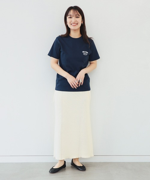 BEAMS HEART（ビームスハート）の「【6/18値下げ】スマイルロゴ ワンポイント Tシャツ（ユニセックス）（Tシャツ/カットソー・メンズ・ネイビー/ホワイト・XL/M/L/S）」の5枚目の写真