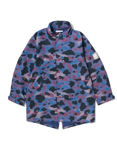 A BATHING APE（アベイシングエイプ）の「GRID CAMO  RELAXED FIT FISH TAIL COAT M（モッズコート・メンズ・ブラック・LARGE）」の3枚目の写真