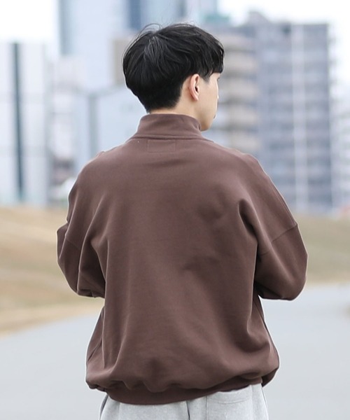 セール】【ZOZO限定】HALF ZIP SWEAT / ハーフジップスウェット