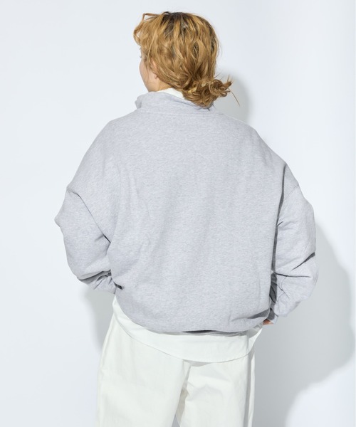 meltum（メルタム）の「【販売終了】HALF ZIP SWEAT / ハーフジップスウェット（スウェット・メンズ・ブラック/オートミール/ブラウン/クリーム/グレー・FREE）」の16枚目の写真
