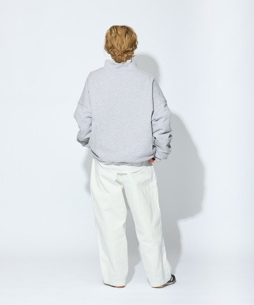 meltum（メルタム）の「【販売終了】HALF ZIP SWEAT / ハーフジップスウェット（スウェット・メンズ・ブラック/オートミール/ブラウン/クリーム/グレー・FREE）」の17枚目の写真
