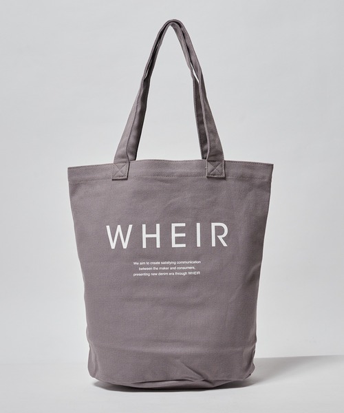 WHEIR（ウェア）の「WHEIR/ウェア キャンバストートバッグ（トートバッグ・レディース・グレー/ブラック/ライトベージュ/ベージュ/ホワイト・FREE）」の16枚目の写真