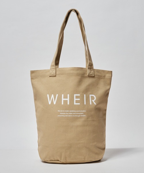 WHEIR（ウェア）の「WHEIR/ウェア キャンバストートバッグ（トートバッグ・レディース・グレー/ブラック/ライトベージュ/ベージュ/ホワイト・FREE）」の19枚目の写真