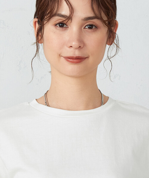 COMME CA ISM(コムサイズム)の「綿100% フレンチスリーブ カットソー(Tシャツ/カットソー・レディース・チャコール/ベージュ/ライラック/ホワイト・FREE)」の15枚目の写真