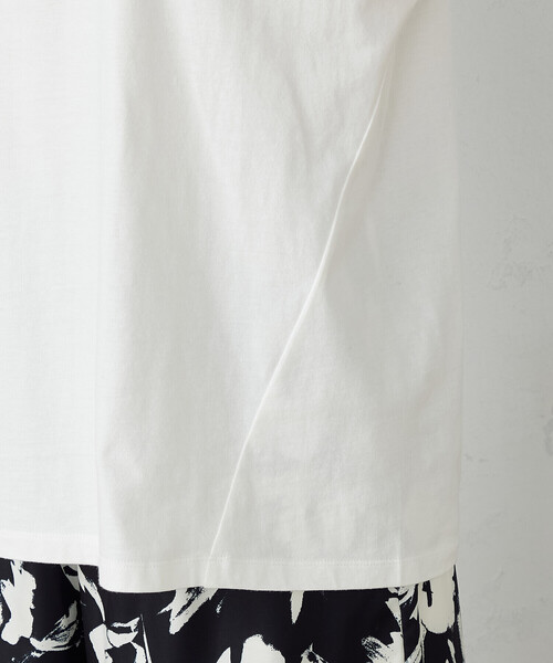 COMME CA ISM(コムサイズム)の「綿100% フレンチスリーブ カットソー(Tシャツ/カットソー・レディース・チャコール/ベージュ/ライラック/ホワイト・FREE)」の17枚目の写真