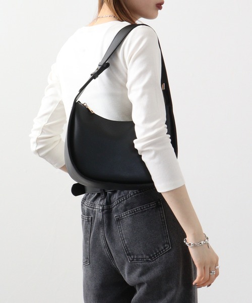 atONE(アットワン)の「atONE Uネック8分袖コットンフライスTシャツ(Tシャツ/カットソー・レディース・杢グレー/チャコールグレー/ブラック/ホワイト/ネイビー・L/LL/3L/4L/M)」の9枚目の写真
