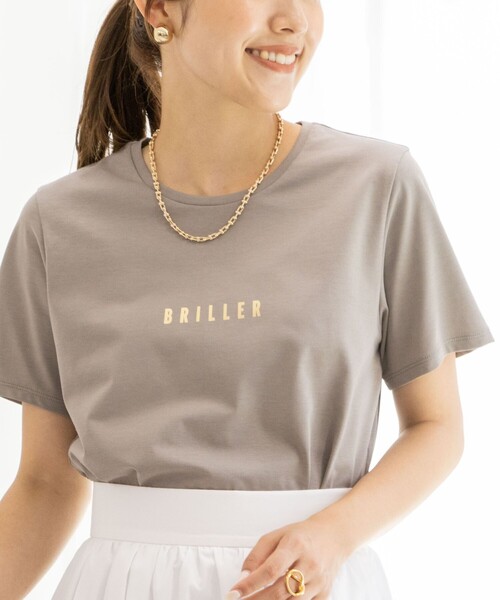 NOLLEY’S（ノーリーズ）の「プリントTシャツ（Tシャツ/カットソー・レディース・アイボリー/オフホワイト/ネイビー/サーモンピンク/カーキ・38）」の3枚目の写真