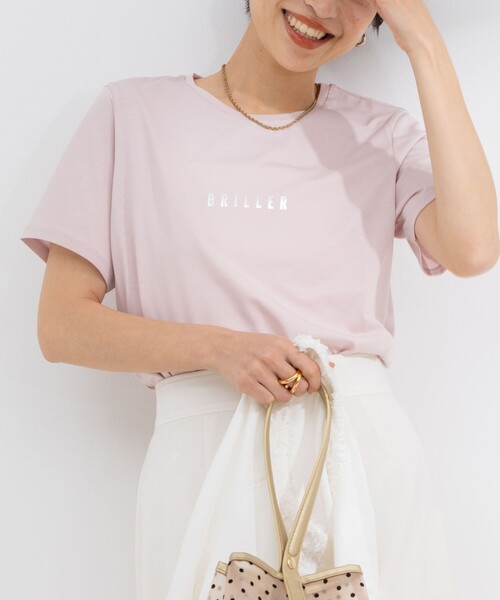 NOLLEY’S（ノーリーズ）の「プリントTシャツ（Tシャツ/カットソー・レディース・アイボリー/オフホワイト/ネイビー/サーモンピンク/カーキ・38）」の5枚目の写真