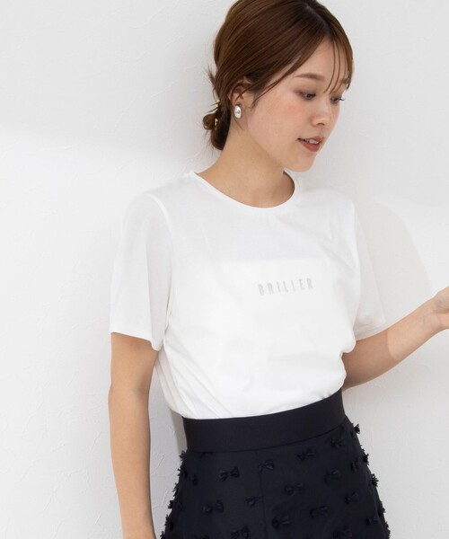 NOLLEY’S（ノーリーズ）の「プリントTシャツ（Tシャツ/カットソー・レディース・アイボリー/オフホワイト/ネイビー/サーモンピンク/カーキ・38）」の10枚目の写真