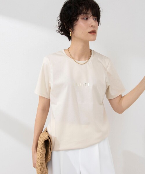 NOLLEY’S（ノーリーズ）の「プリントTシャツ（Tシャツ/カットソー・レディース・アイボリー/オフホワイト/ネイビー/サーモンピンク/カーキ・38）」の18枚目の写真