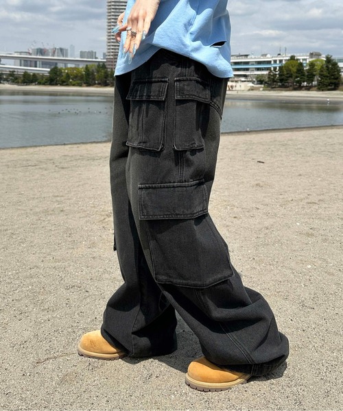 ODOR(オドア) sculptor カーゴ　パンツ　デニム　matin kim ベルトデザインカーゴパンツ（デニムパンツ）｜KsG