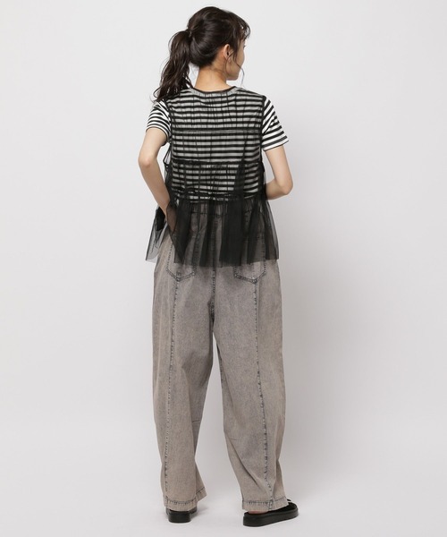 niko and...（ニコアンド）の「チュールリボンベスト（ベスト・レディース・オフホワイト/ブラック・FREE）」の16枚目の写真