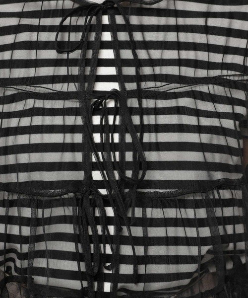 niko and...（ニコアンド）の「チュールリボンベスト（ベスト・レディース・オフホワイト/ブラック・FREE）」の13枚目の写真