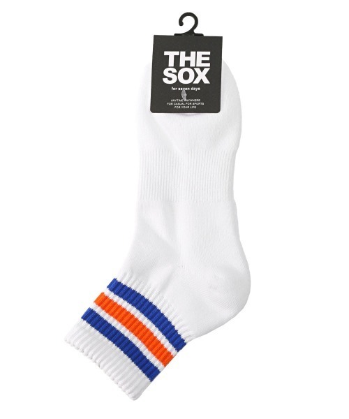 THE SOX（ザ ソックス）の「THESOX(ザソックス)配色3本ラインショートソックス（ソックス/靴下・メンズ・ブルー/ネイビー/グリーン・FREE）」の3枚目の写真