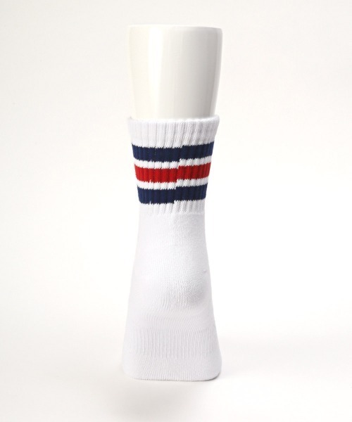 THE SOX（ザ ソックス）の「THESOX(ザソックス)配色3本ラインショートソックス（ソックス/靴下・メンズ・ブルー/ネイビー/グリーン・FREE）」の6枚目の写真