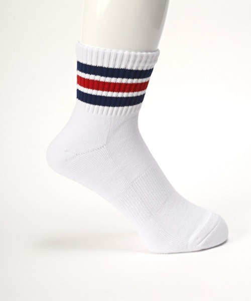 THE SOX（ザ ソックス）の「THESOX(ザソックス)配色3本ラインショートソックス（ソックス/靴下・メンズ・ブルー/ネイビー/グリーン・FREE）」の7枚目の写真