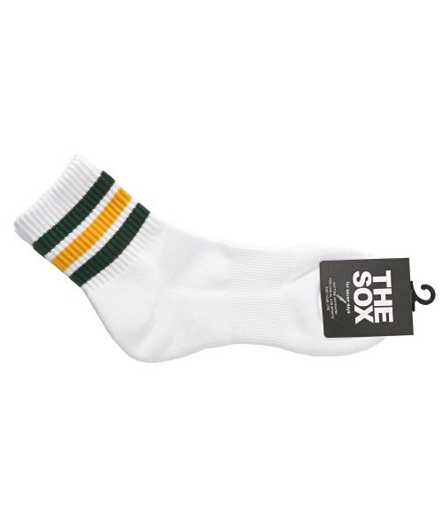 THE SOX（ザ ソックス）の「THESOX(ザソックス)配色3本ラインショートソックス（ソックス/靴下・メンズ・ブルー/ネイビー/グリーン・FREE）」の8枚目の写真
