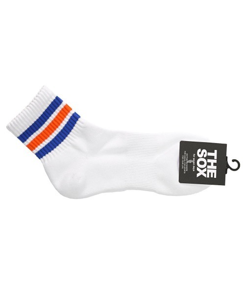 THE SOX（ザ ソックス）の「THESOX(ザソックス)配色3本ラインショートソックス（ソックス/靴下・メンズ・ブルー/ネイビー/グリーン・FREE）」の9枚目の写真