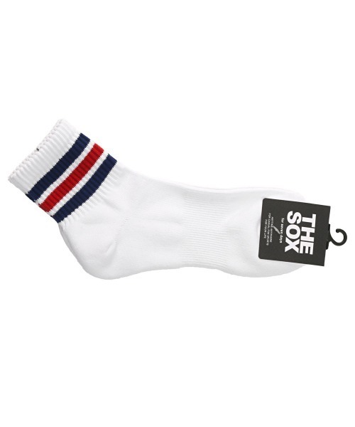 THE SOX（ザ ソックス）の「THESOX(ザソックス)配色3本ラインショートソックス（ソックス/靴下・メンズ・ブルー/ネイビー/グリーン・FREE）」の10枚目の写真