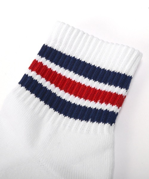 THE SOX（ザ ソックス）の「THESOX(ザソックス)配色3本ラインショートソックス（ソックス/靴下・メンズ・ブルー/ネイビー/グリーン・FREE）」の11枚目の写真