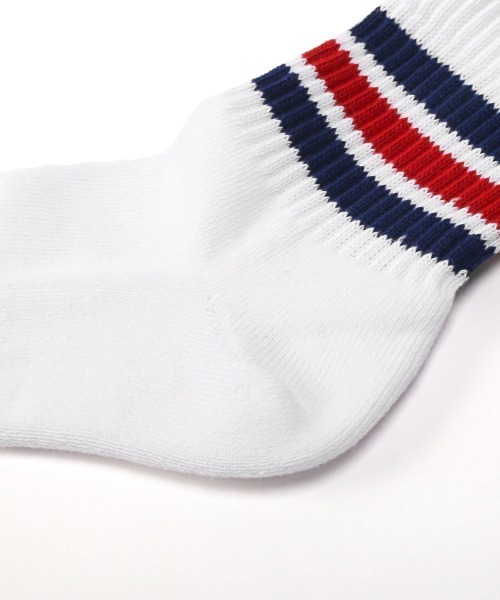 THE SOX（ザ ソックス）の「THESOX(ザソックス)配色3本ラインショートソックス（ソックス/靴下・メンズ・ブルー/ネイビー/グリーン・FREE）」の12枚目の写真