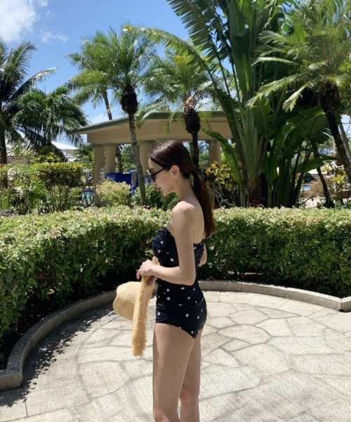 セール】8色展開 ギャザーデザイン ワンピース 水着（水着）｜Ritzy