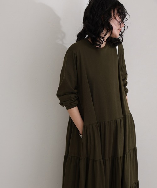 ロングティアードカットワンピース（ワンピース）｜ElegChic（エレグシック）