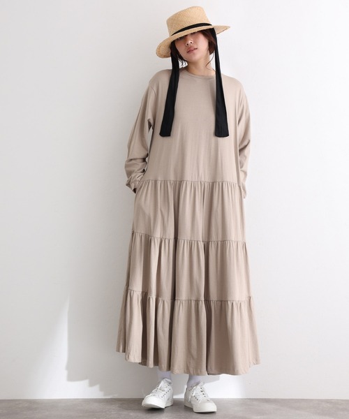 ロングティアードカットワンピース（ワンピース）｜ElegChic（エレグシック）