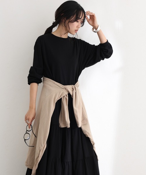 ロングティアードカットワンピース（ワンピース）｜ElegChic（エレグシック）
