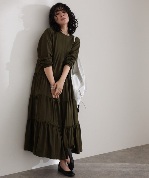 ロングティアードカットワンピース（ワンピース）｜ElegChic（エレグシック）