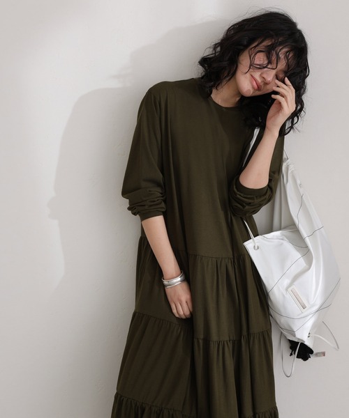ロングティアードカットワンピース（ワンピース）｜ElegChic（エレグシック）