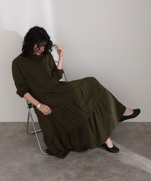 ロングティアードカットワンピース（ワンピース）｜ElegChic（エレグシック）