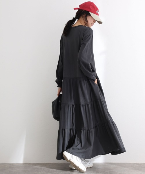 ロングティアードカットワンピース（ワンピース）｜ElegChic（エレグシック）