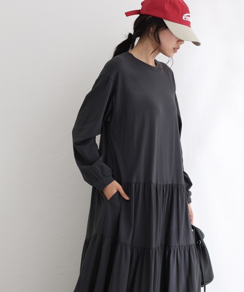 ロングティアードカットワンピース（ワンピース）｜ElegChic（エレグシック）